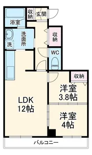 ノーブル上野坂【3階】の間取り