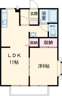 プルミエール今泉Ⅱ【1階】の間取り