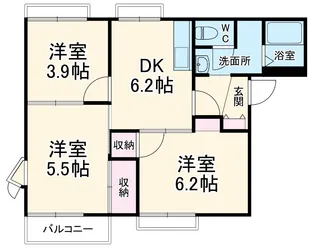 フレグランス西台B【2階】の間取り