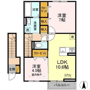ビューテラス【2階】の間取り