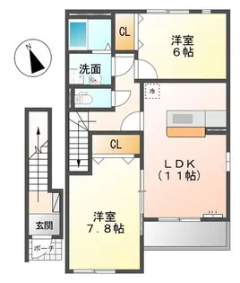 風の街Ⅲ【2階】の間取り