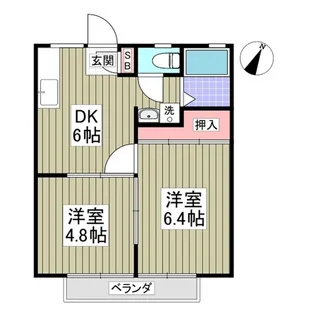 ガーデンコート【1階】の間取り