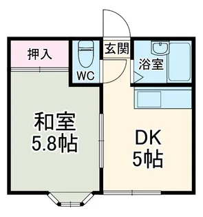 ふらわーハイツ【1階】の間取り