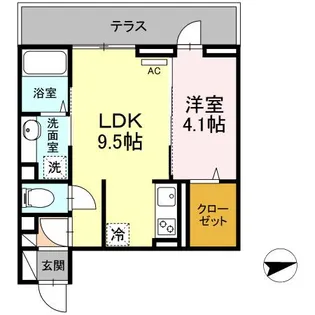 ラ・パーチェ【1階】の間取り