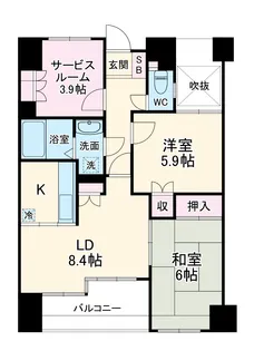 サーパス海老名第3【902号室】の間取り