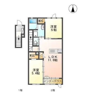 アウローラⅡ【2階】の間取り
