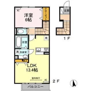 ベルカーサ秋葉【203号室】の間取り