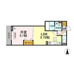 アヴァンス中村南【1階】の間取り