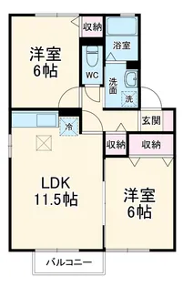 エブリーヌⅡ【1階】の間取り