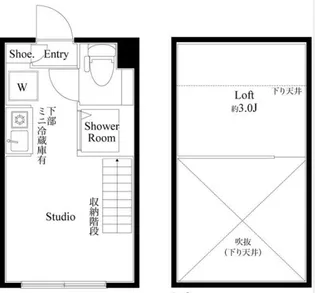 ハーモニーテラス久我山【2階】の間取り
