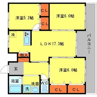 ティンバーヒルズ【2階】の間取り
