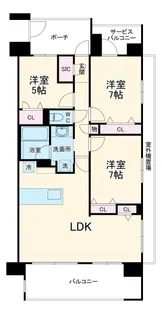 ライフレビュー相武台【5階】の間取り