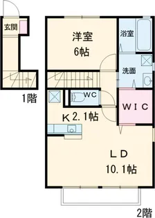 プチフルール Ⅴ【2階】の間取り