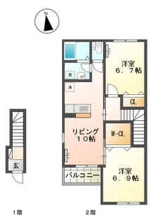 アリア【2階】の間取り