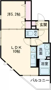 ル・ヴィラージュ谷河内【202号室】の間取り