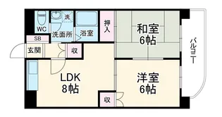 アミティヤスダ【2階】の間取り