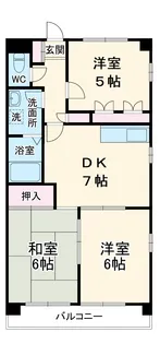ハピネス細米【4階】の間取り