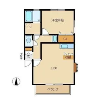 コーポJusty【203号室】の間取り