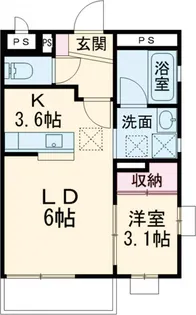 ノッティングヒル【1階】の間取り