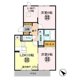 リバーサイドヴィラ ハピネス【1階】の間取り