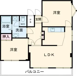 宇都宮第5チサンマンション【602号室】の間取り