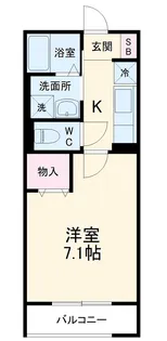 パレットフェルモ公津の杜 B棟【2階】の間取り