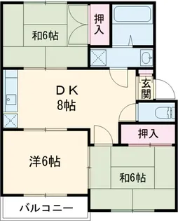 スプリングドエル【1階】の間取り