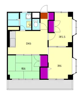 セトハイツD【203号室】の間取り