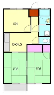 ハイツ堀口【203号室】の間取り