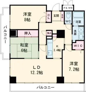 プレヴィア和泉中央1番館【7階】の間取り