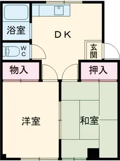 アーバンハイツ米ノ井【102号室】の間取り