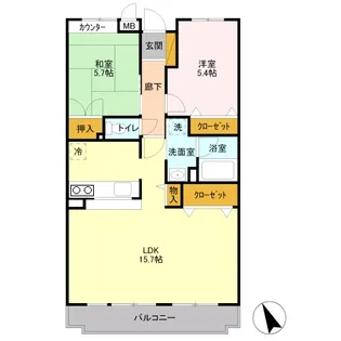 セルリア春日部 B【2階】の間取り