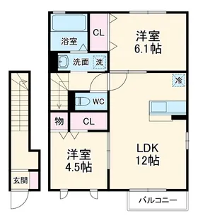 ドルチェⅠ【2階】の間取り