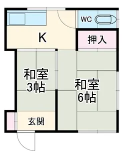 久野荘【202号室】の間取り