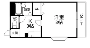 クレセント中村【3階】の間取り