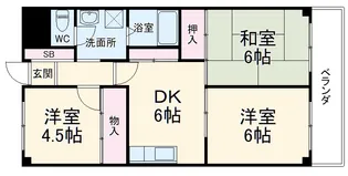 上野マンション【1階】の間取り