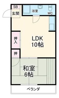 若葉ハイツ【4階】の間取り