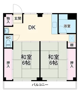 ビレッジハウス鎌ヶ谷3号棟【2階】の間取り