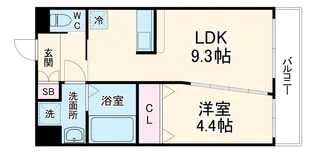 スプランディッド安土町【13階】の間取り