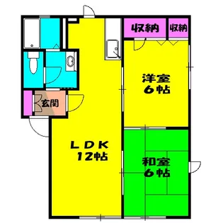 グリーンヴィラ宮原【201号室】の間取り