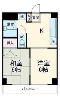 ホワイトヴィラ中央【1階】の間取り