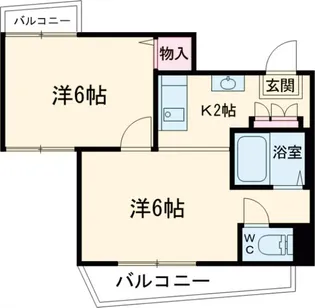 リバティハイツ【3B号室】の間取り