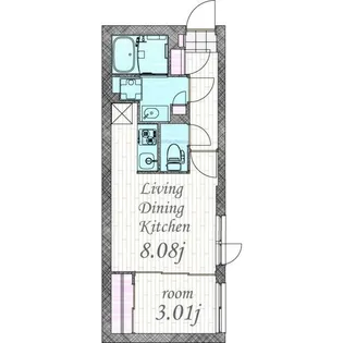 QUADOR川名【2階】の間取り