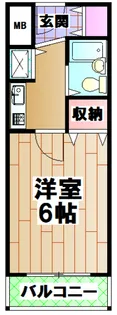 ラフィーネ大宮Ⅰ番館【206号室】の間取り