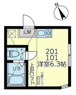 ユナイト宮崎台ラティーナ【2階】の間取り