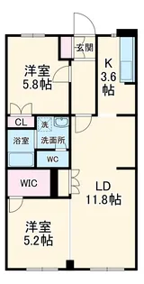 リーベスト松戸Ⅱ【401号室】の間取り