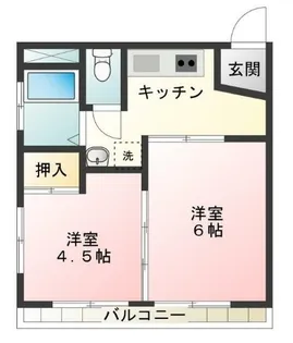 サンエイビル【C-401号室】の間取り