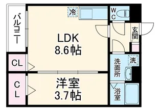 ジーメゾン豊春【1階】の間取り