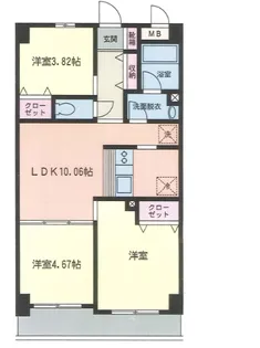グリーンシティ宮前【105号室】の間取り