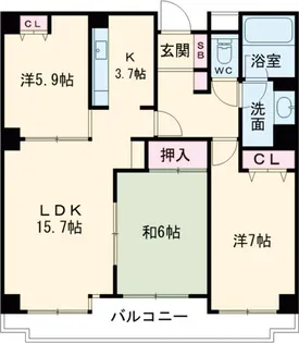 シンフォニア高崎城址【6階】の間取り